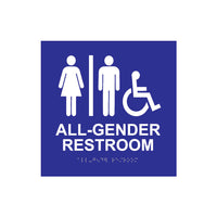 ALL GENDER RESTROOM ADA BRAILLE WALL SIGN