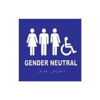 GENDER NEUTRAL RESTROOM ADA BRAILLE WALL SIGN