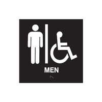 
              MENS RESTROOM ADA BRAILLE WALL SIGN
            