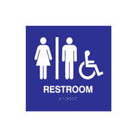 UNISEX RESTROOM ADA BRAILLE WALL SIGN