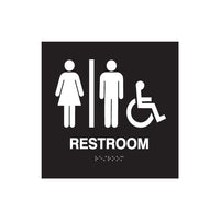 UNISEX RESTROOM ADA BRAILLE WALL SIGN