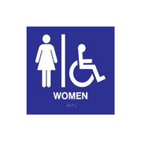 WOMENS RESTROOM ADA BRAILLE WALL SIGN