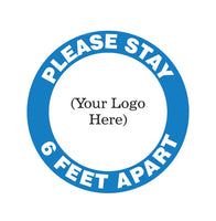 Social Distance Floor Decals - Add Your Logo