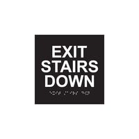 EXIT STAIRS DOWN - ADA Braille