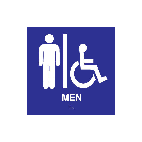 blue men bathroom logo