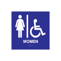 
              WOMENS RESTROOM ADA BRAILLE WALL SIGN
            