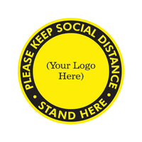 Social Distance Floor Decals - Add Your Logo