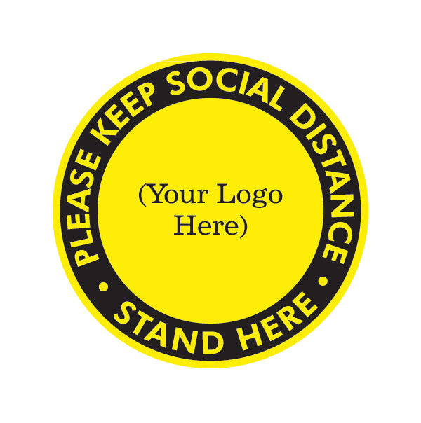 Social Distance Floor Decals - Add Your Logo