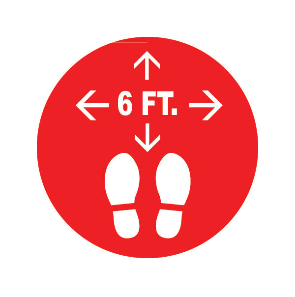 Social Distance Inches Social Distance Floor Decals| STG Signs & Graphics