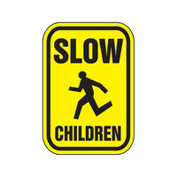 SLOW CHILDREN REFLECTIVE sign